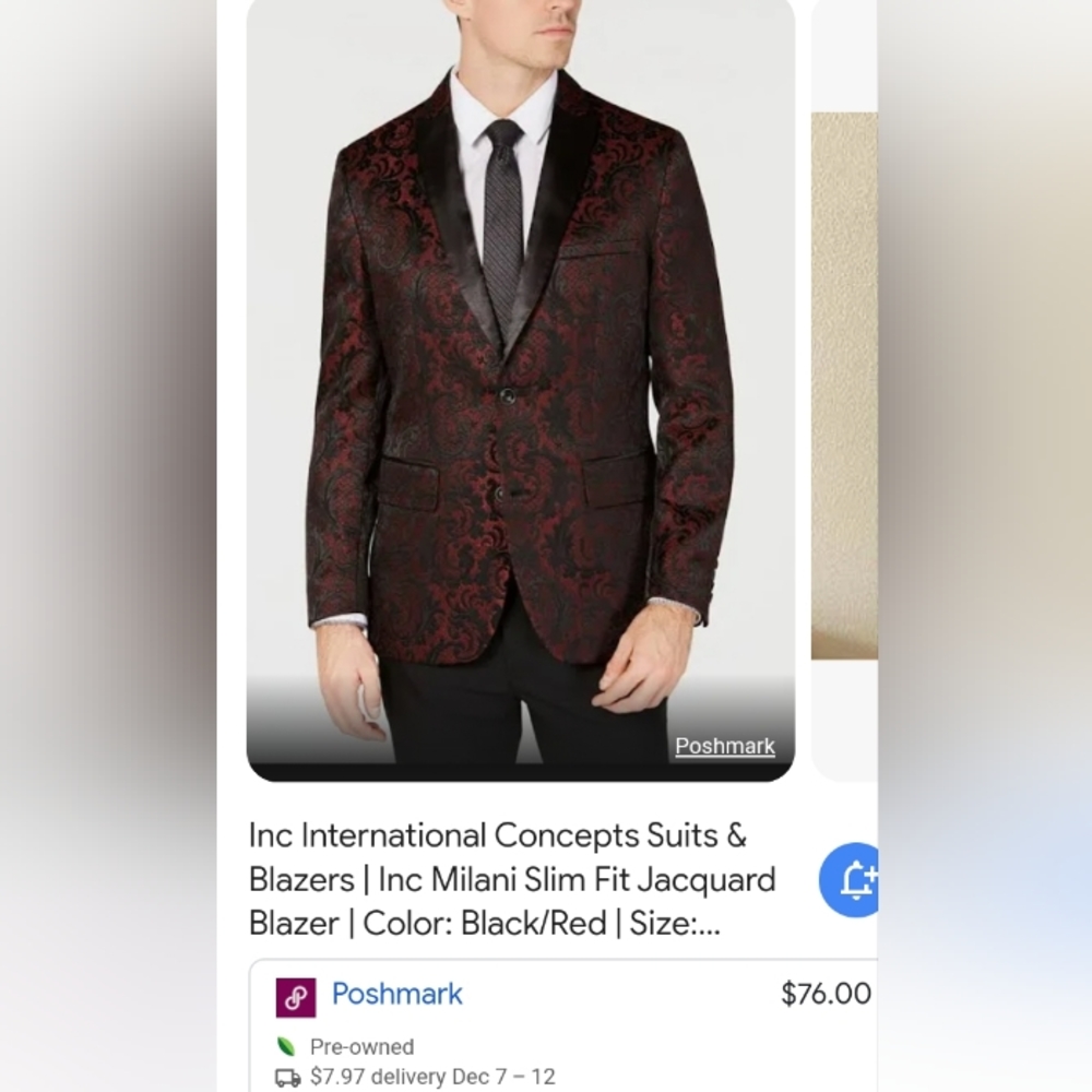 International Concepts XXL BLAZER suit Jacket Red